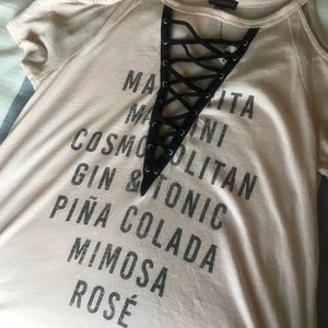 Express Cold Shoulder Graphic Tank